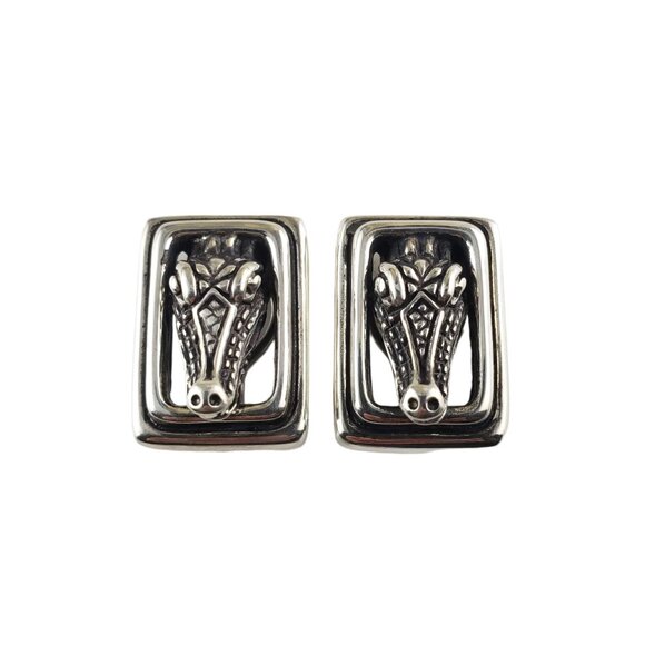 Vintage Kieselstein-Cord Sterling Silver Alligator Clip On Earrings #14597 - Picture 1 of 7